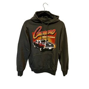 Camaro American  Graphic Hoodie Men's Small Charcoal Gray Officially Licensed GM